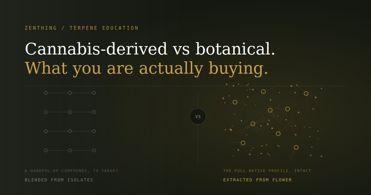 Comparison of botanical terpene blends and cannabis-derived terpenes extracted from flower