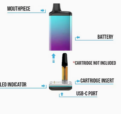 510 Thread Vape Battery - Hidden Cartridge Design
