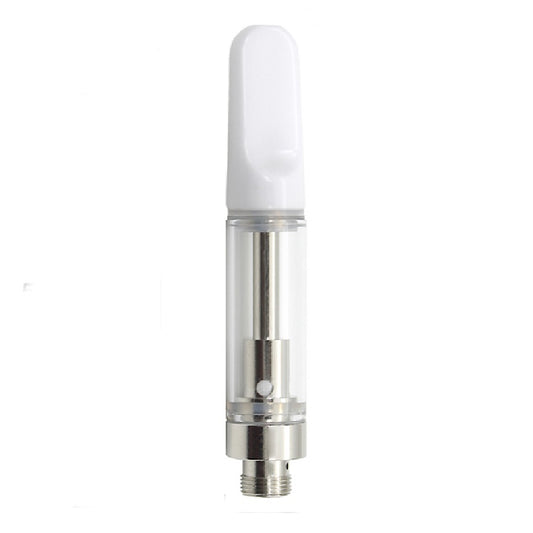 Vape Cartridge with White Ceramic Mouthpiece