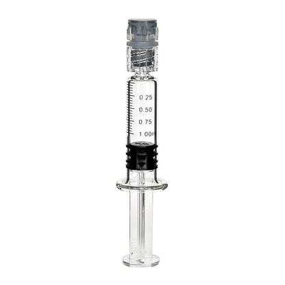 Glass Luer Lock Syringe 1ml - Dab Applicator & Vape Filling Syringe (100 Pack)