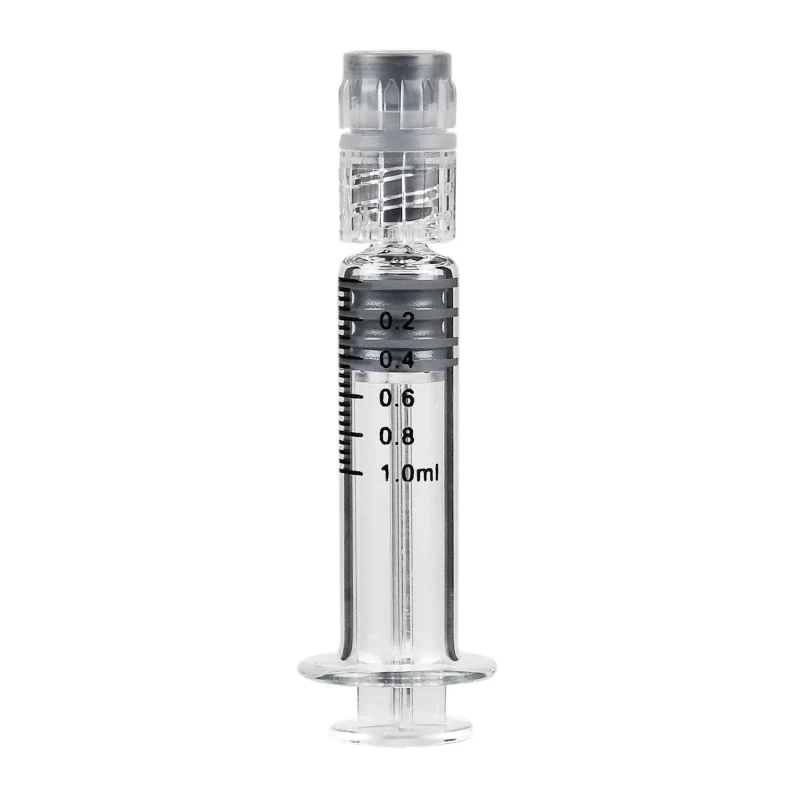 Glass Luer Lock Syringe 1ml - Dab Applicator & Vape Filling Syringe (100 Pack)
