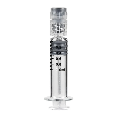 Glass Luer Lock Syringe 1ml - Dab Applicator & Vape Filling Syringe (100 Pack)