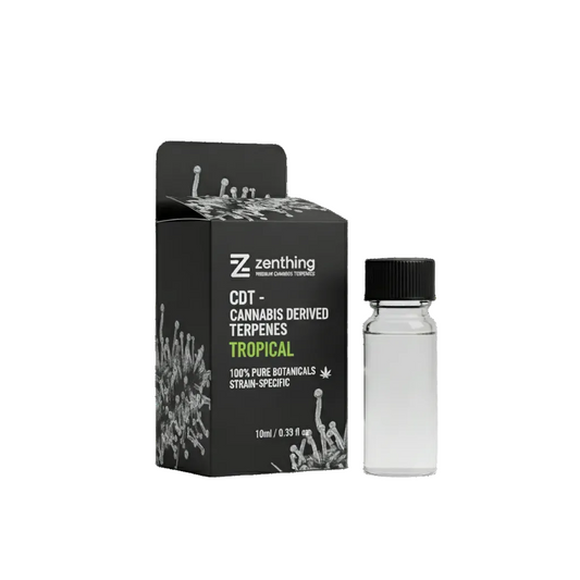 Zenthing - Cannabis derived terpenes packaging with a bottle